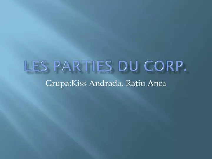 les parties du corp