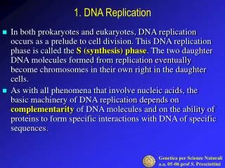1. DNA Replication