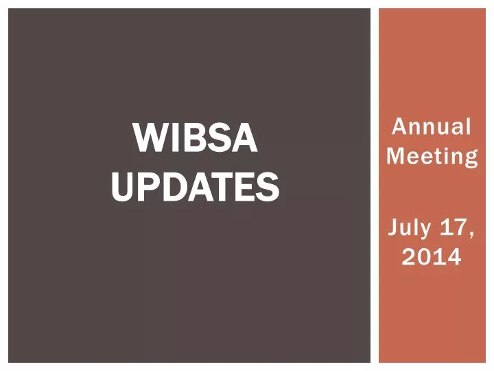 wibsa updates