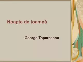 noapte de toamn