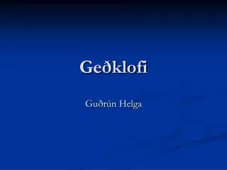 Geðklofi