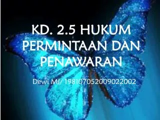 kd 2 5 hukum permintaan dan penawaran