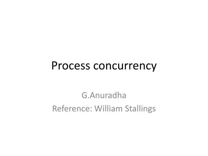 process concurrency