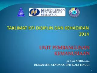 taklimat kpi disiplin dan kehadiran 2014