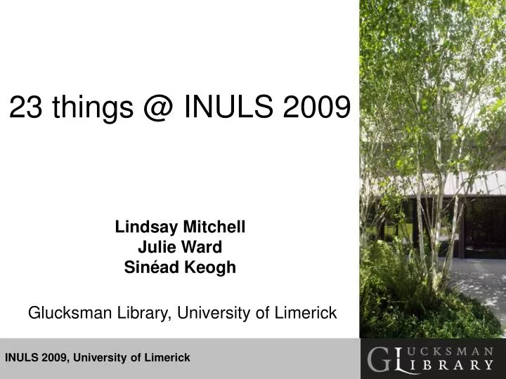 inuls 2009 university of limerick