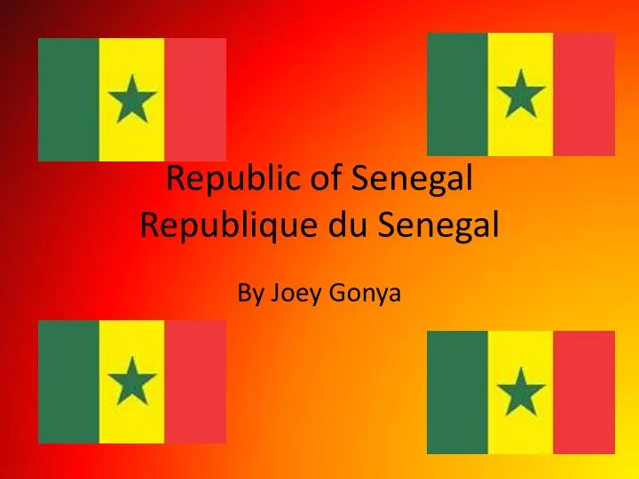republic of senegal republique du senegal