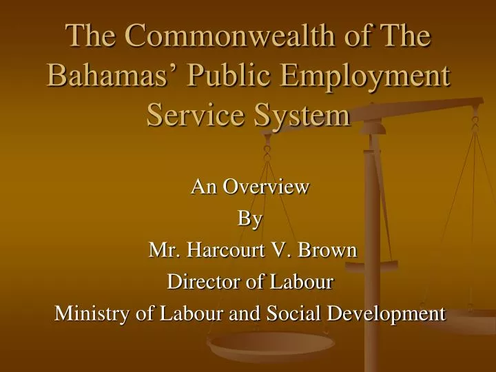 the commonwealth of the bahamas public employment service system