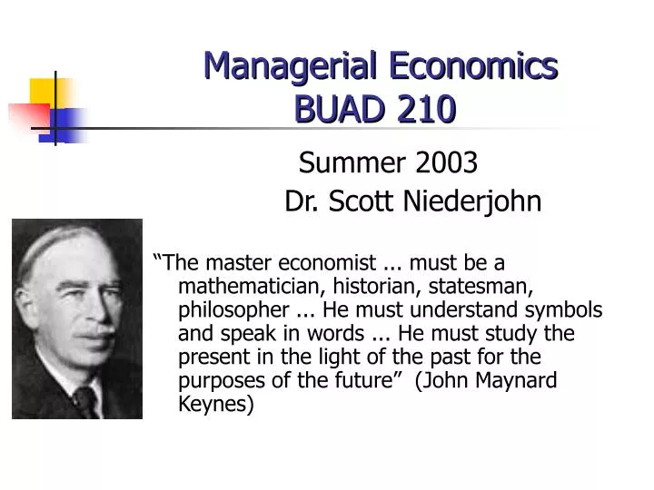 managerial economics buad 210