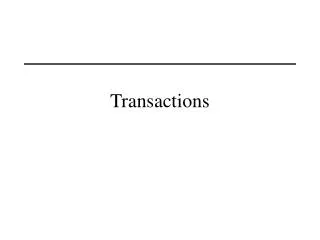 Transactions