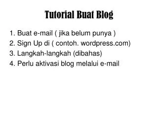 tutorial buat blog