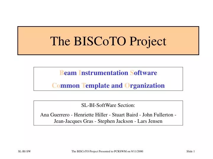 the biscoto project