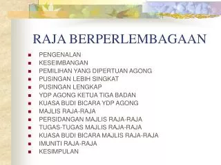 raja berperlembagaan