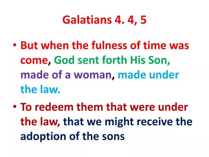 galatians 4 4 5