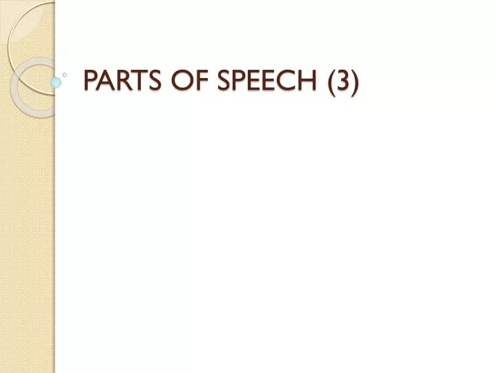 parts of speech 3