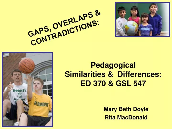 pedagogical similarities differences ed 370 gsl 547