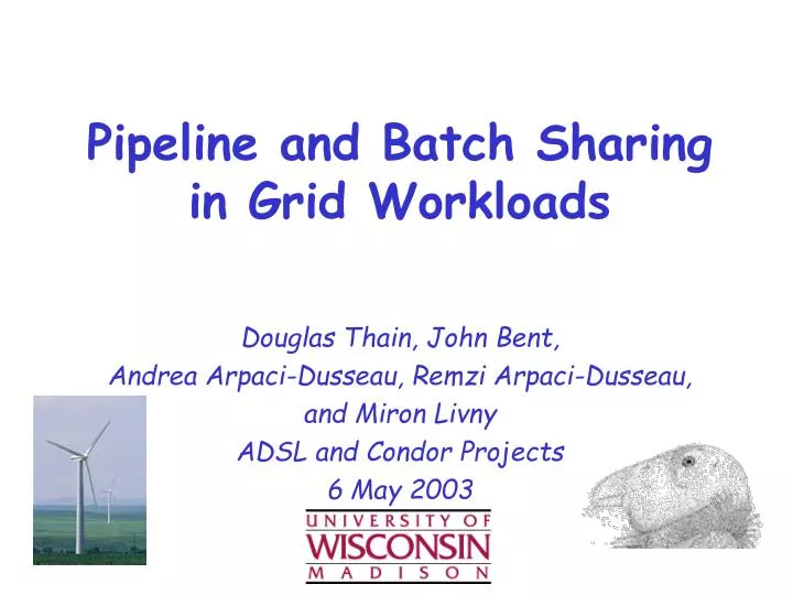 pipeline and batch sharing in grid workloads