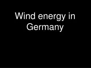 Wind energy in Germany
