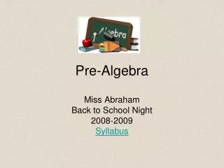 Pre-Algebra