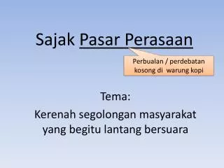 sajak pasar perasaan