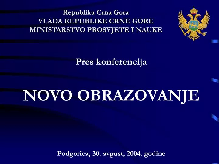 republi ka crna gora vlada republike crne gore ministarstvo prosvjete i nauke