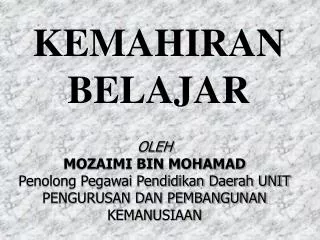 kemahiran belajar