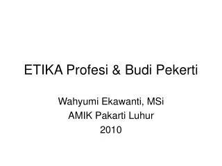 PPT - Pendidikan Budi Pekerti PowerPoint Presentation, Free Download ...