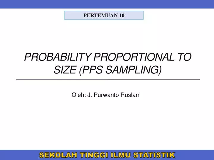 probability proportional to size pps sampling