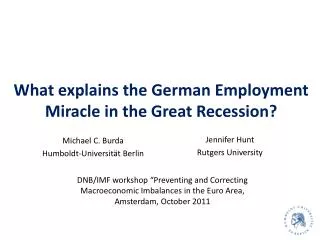 what explains the german employment miracle in the great recession