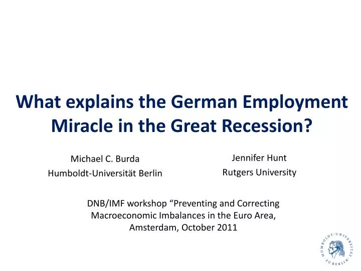 what explains the german employment miracle in the great recession