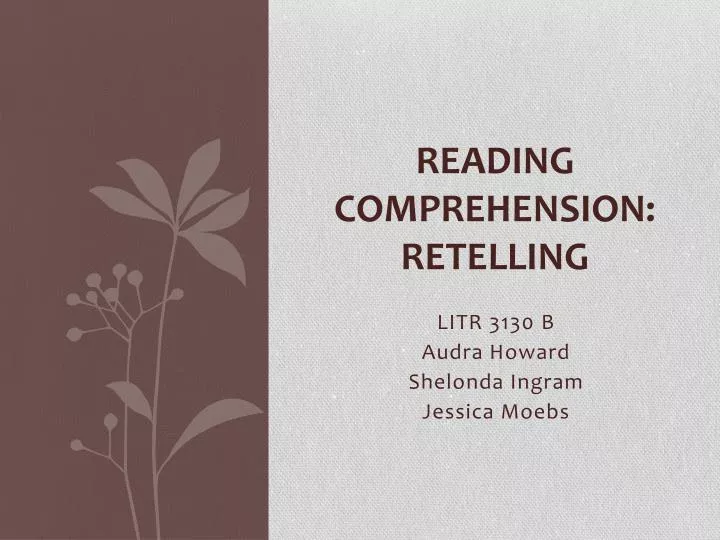 reading comprehension retelling