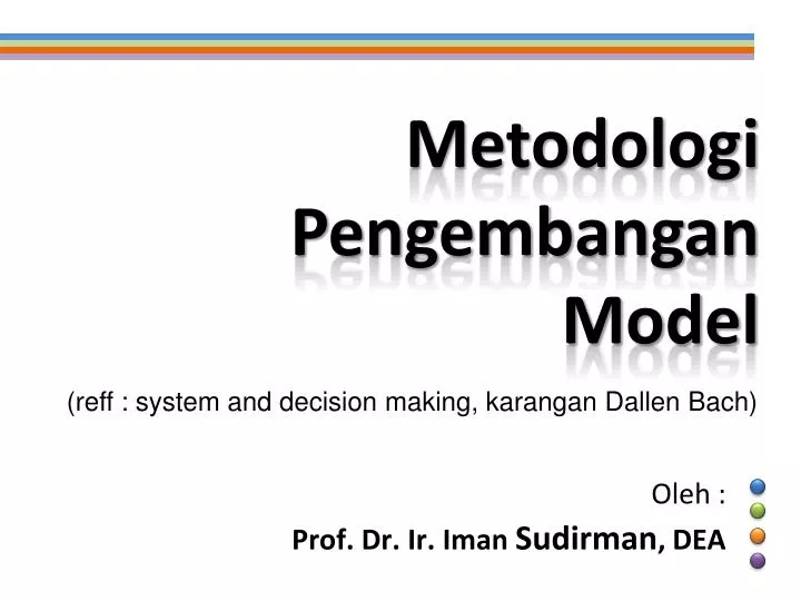 metodologi pengembangan model