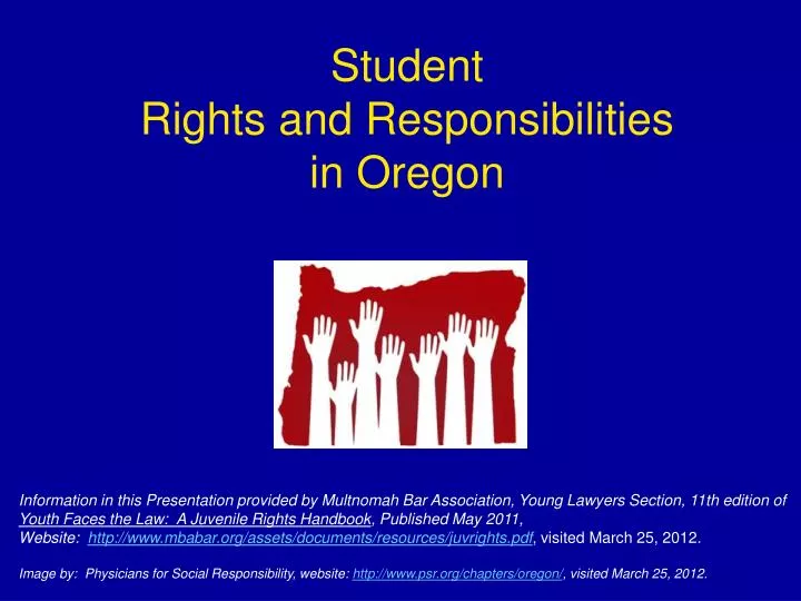 student rights and responsibilities in oregon