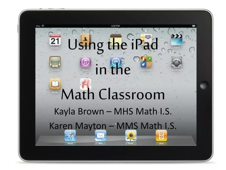 using the ipad in the math classroom
