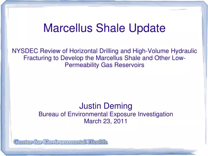 justin deming bureau of environmental exposure investigation march 23 2011