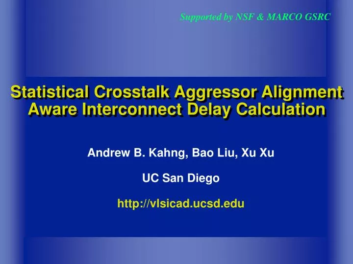 statistical crosstalk aggressor alignment aware interconnect delay calculation
