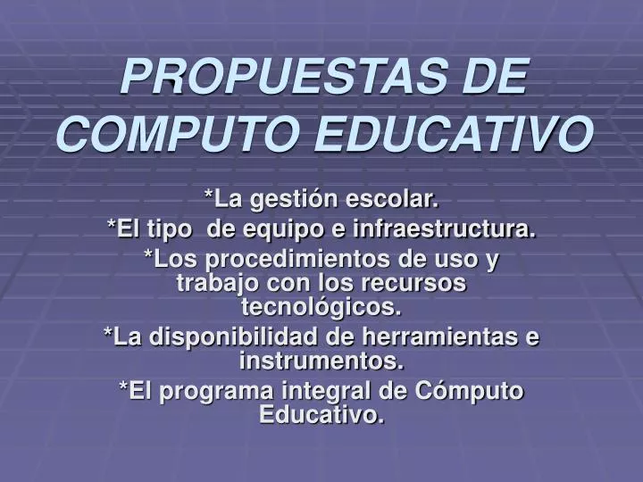 propuestas de computo educativo