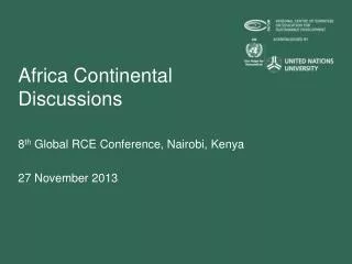 Africa Continental Discussions