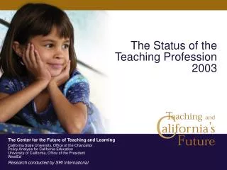 The Status of the Teaching Profession 2003