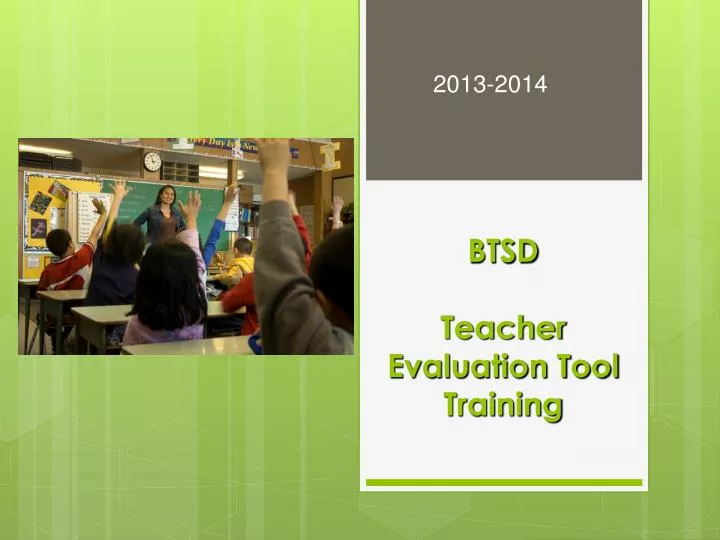 btsd teacher evaluation tool training