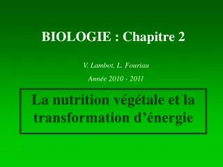 biologie chapitre 2