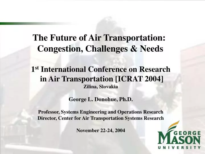 the future of air transportation congestion challenges needs