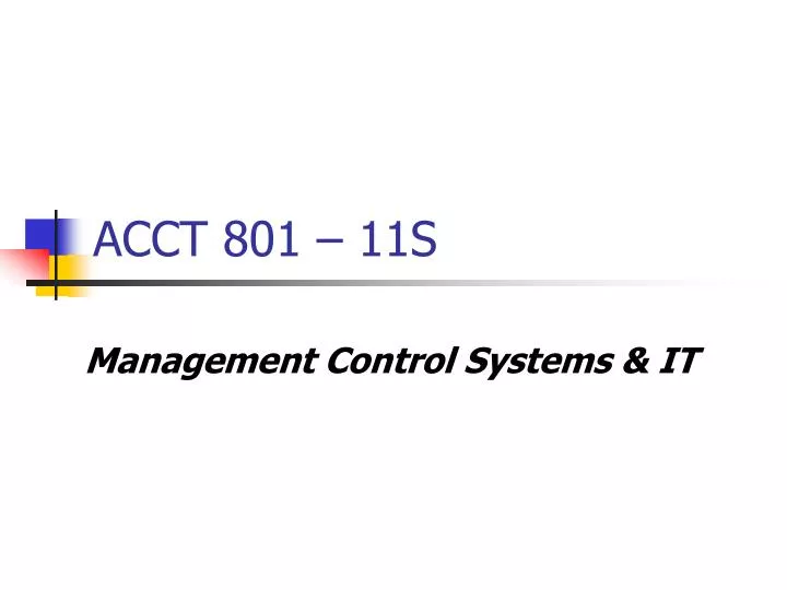 acct 801 11s