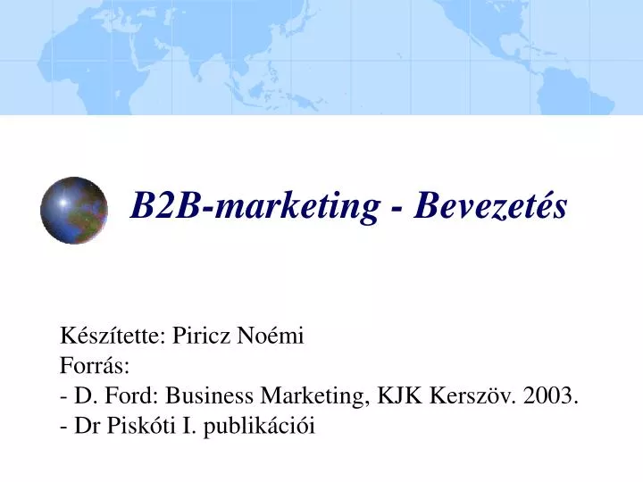 b2b marketing bevezet s
