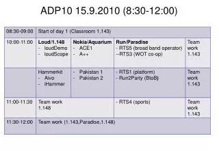 ADP10 15.9.2010 (8:30-12:00)