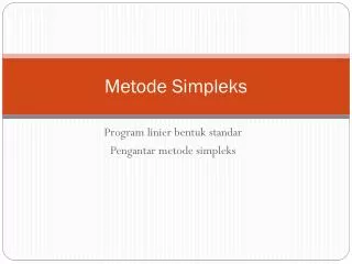 metode simpleks