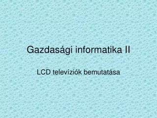gazdas gi informatika ii