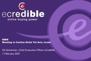 NMM Meeting in Carlton Hotel Tel Aviv, Israel