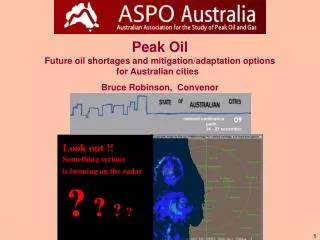 Peak Oil Future oil shortages and mitigation/adaptation options for Australian cities