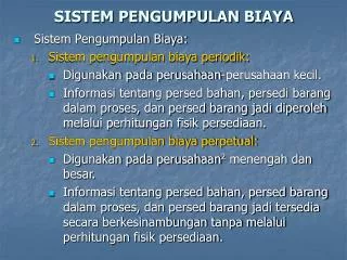 sistem pengumpulan biaya