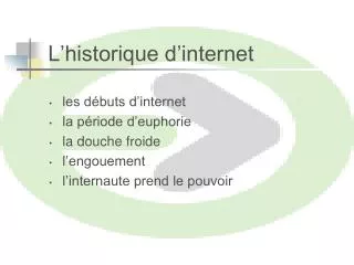 l historique d internet